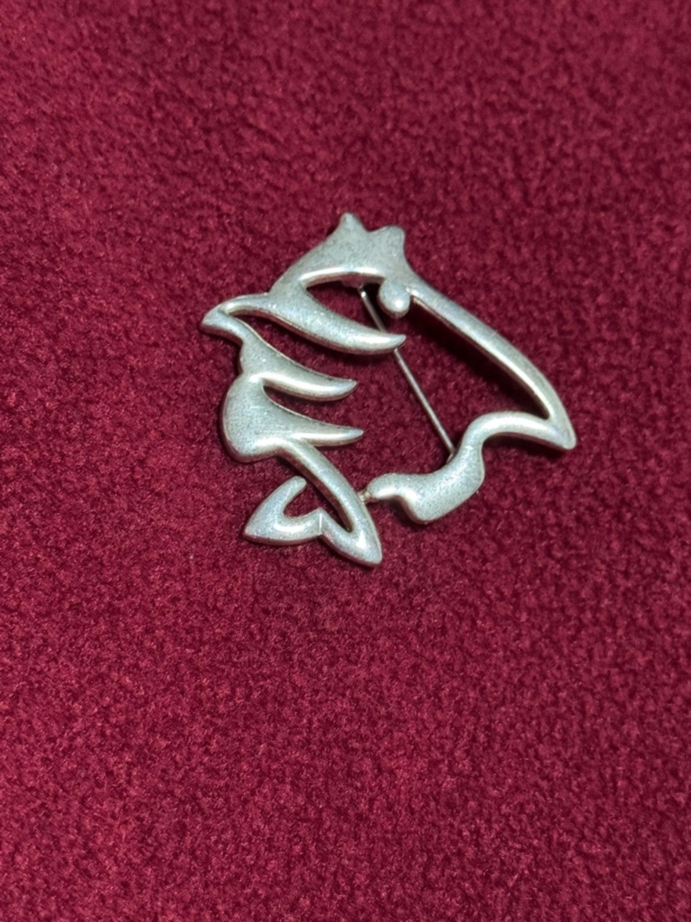 Napier Silver Abstract Fish Brooch